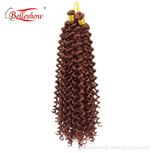 Hot sell 14inch wholesale curly crochet braid hair water wave freetress crochet braid hairir